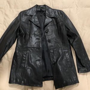 Black leather jacket